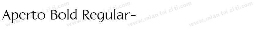 Aperto Bold Regular字体转换